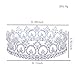FUMUD Women's Luxury Crystal Tiara Shining Rhinestone Crown for Pageant Wedding Bridal Beauty Contest Prom Party (Full Crown)