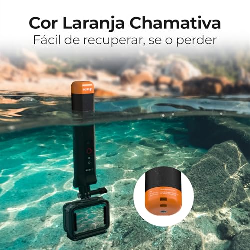 Bastão Flutuante Bluetooth com Controle Remoto Subaquático, Impermeável 15m, Carregamento Magnético, Compatível GoPro Hero 13/12/11/10/9/8, Punho Antiderrapante com Pulseira Anti-perda