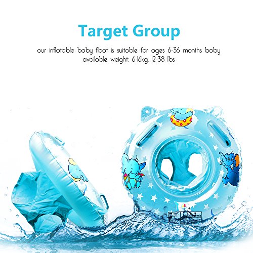 StillCool Baby Swimming Float, Inflatable Swimming Ring with Float Seat for 6 Months-6 Years Children (Blue) - Thumbnail 5