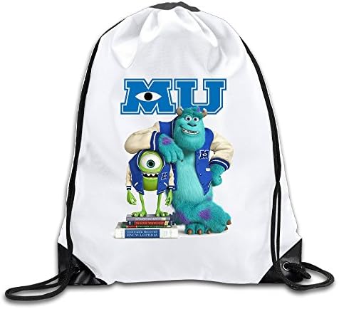 Monster University Men's Women's Shoulder Drawstring Bag Backpack String Bags School Rucksack Gym Handbag