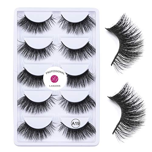 LASGOOS Corner Thick Mink Eyelashes Luxurious