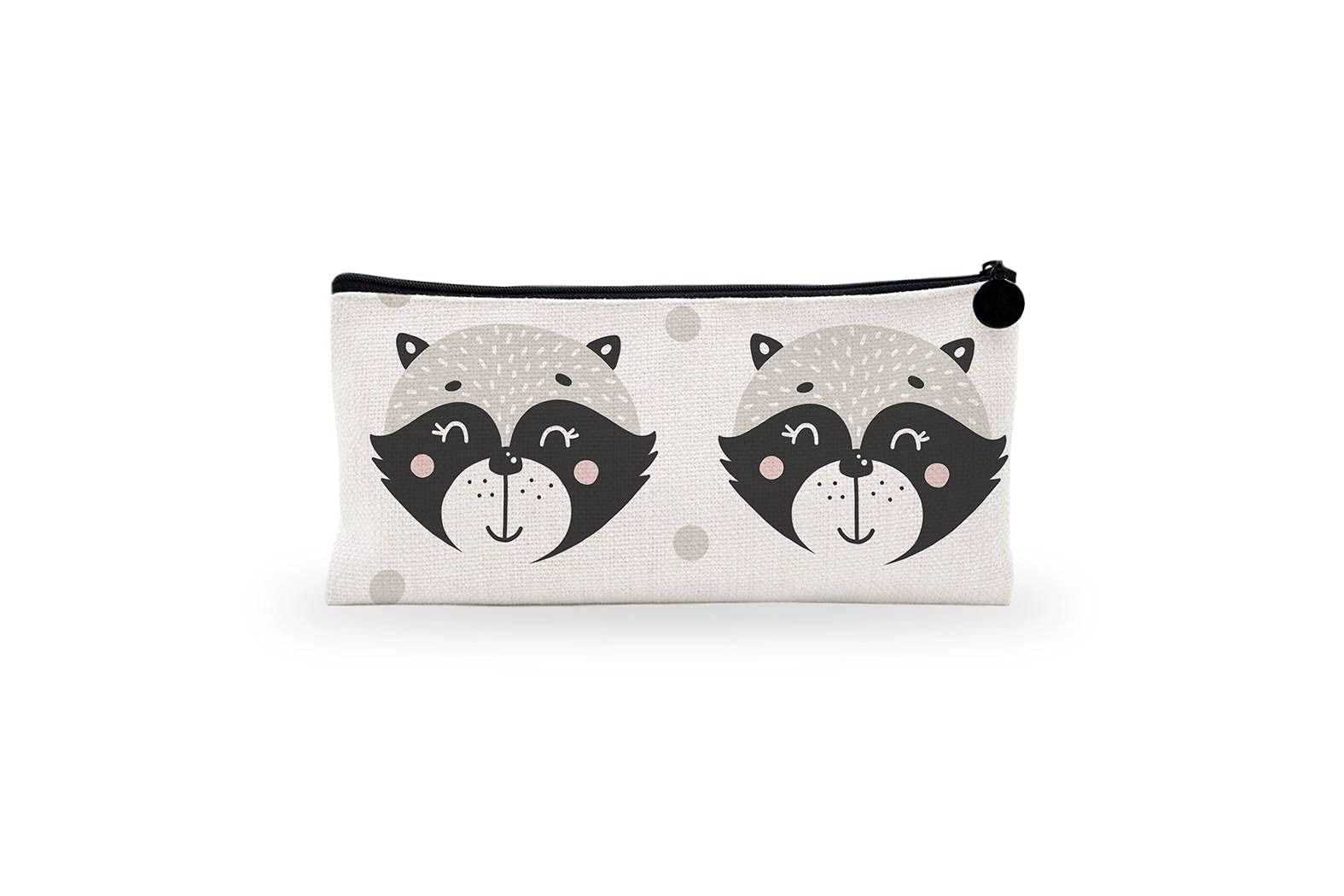 Bonamaison Digitally Printed Canvas Pencil Pouch with Zipper, Zipper Pencil Case for School, Canvas Pen Bag for Kids, Boys, Girls, 100% Cotton, Unisex, 1 Piece, 21x12 Cm — image 1