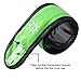 Techion 2 Pack LED Slap Armband/LED Snap on Bracelet with High Visibility for Cycling/Biking/Walking/Jogging/Running Gear (Green Pack)