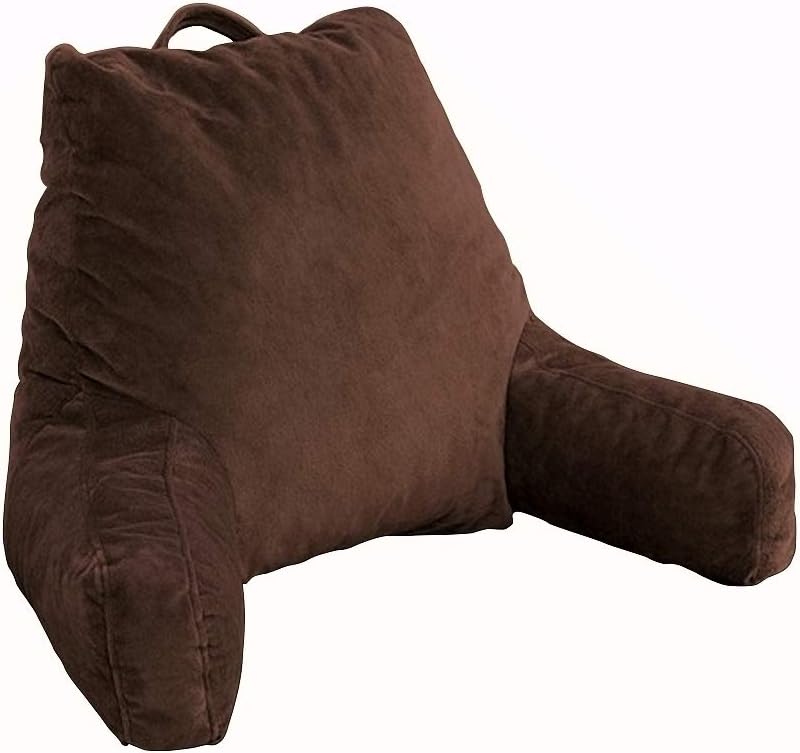 Bedrest Reading Pillow with Arm Rests, Ultra Soft Fabic with Convenient Handle and Pocket, Great as Backrest for Reading, Gaming, Relaxing or TV: Kitchen & Dining