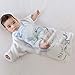 Cute Baby All in One Milestone Blanket for Boy Girl,Extra Wide Neck Wearable 0-3 yrs Personalized 2in1 Receiving Photography Blankets, Thick Fleece for Mom Newborn Baby Shower Gifts + Frame Ribbon