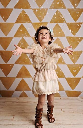 Gold Triangles - Photo Backdrop 5'x7' for photography studio