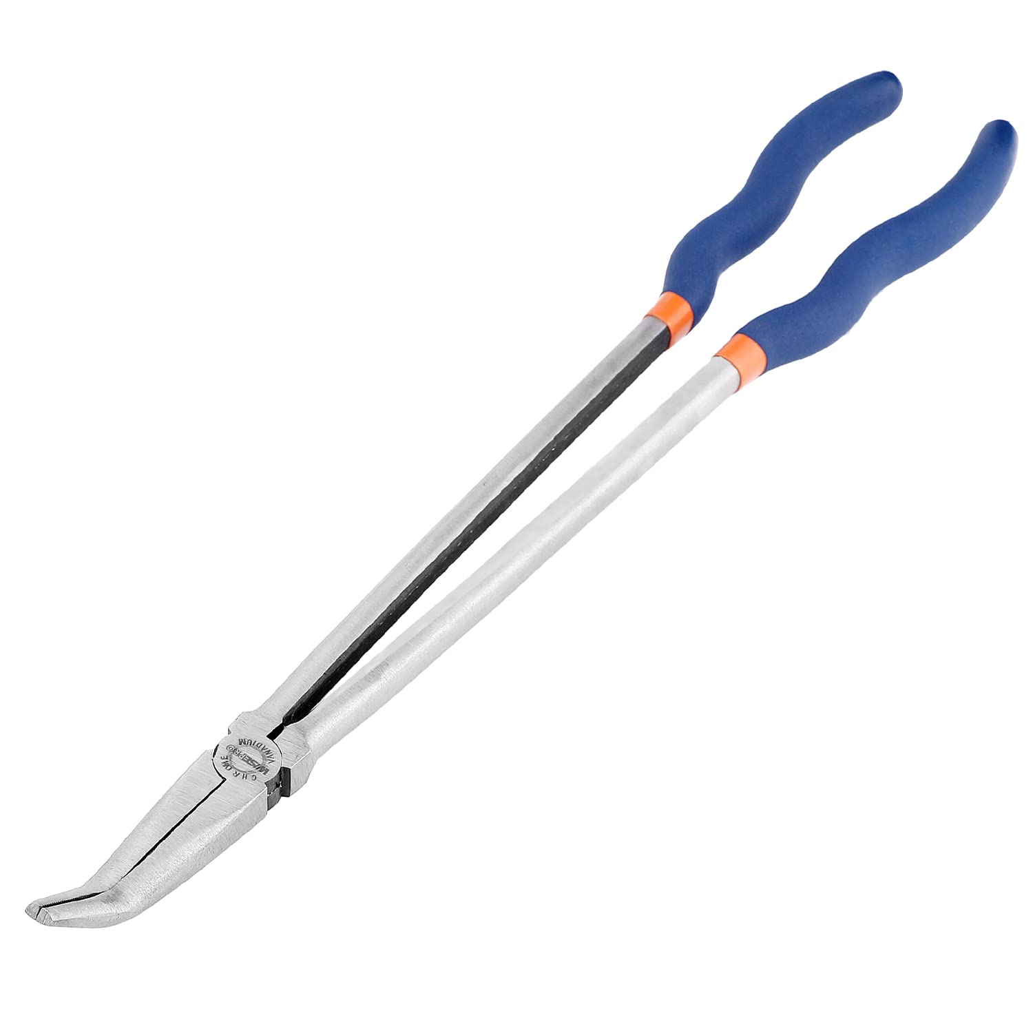 WISEPRO 16 Inch Extra Long Reach Needle Nose Pliers, 45°Angle for Wire Processing, Home Repairing