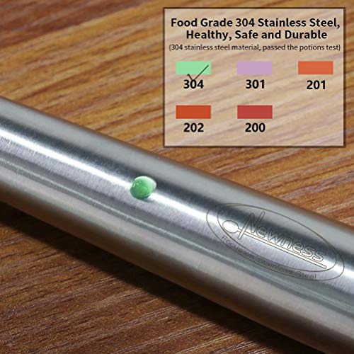 Newness Wok Spatula, [Rustproof, Heat Resistance, Integral Forming] Durable 304 Stainless Steel Spatula Turner with Vacuum Ergonomic Round Handle, Cooking Wok Turner Shovel for Kitchen, 15.16 Inches - Thumbnail 3