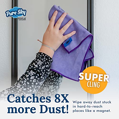 Pure-Sky Cleaning Cloth - JUST ADD Water No Detergents Needed – Streak Free Magic Ultra Microfiber Polishing Towel - for Windows, Glass, Mirror and Screen - Leaves no Wiping Marks