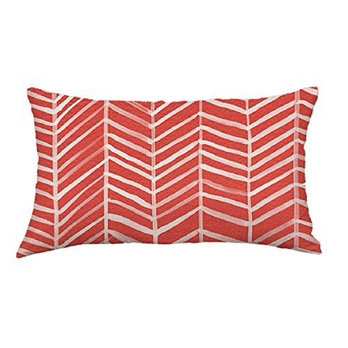 Yihaojia Throw Pillowcases ,New Geometric Lines Rectangle Cushion Cover for Sofa Bed Home Decor ( 30cmx50cm/12x20") (A)