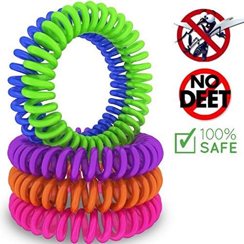 Anti-Mosquito Bug Pest Repel Wristband Bracelet Insect Repellent Bracelet(Pack of 10) Lasts Up to 250 Hours After Seal is Broken