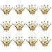 WULEEUPER Crown Balloons 12inch Gold Foil Helium Mylar Balloons for Birthday Wedding Halloween Christmas Party Decoration (Mini,12pcs)