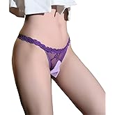 FASXIR Mini Lace Panties Bikini Sexy Pouch Briefs Thongs G-String Transparent T Back Underwear for Women Men