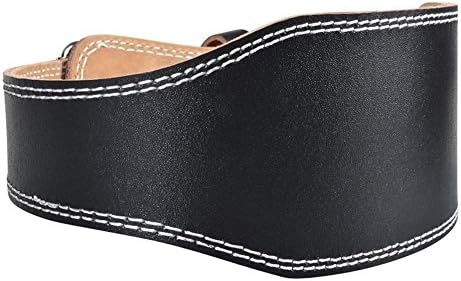 YHBracer Double Layer Leather Waist Supporter Weightlifting Belt Training Supporter, 1 Piece for heavy Power lifting, Weightlifting, Bodybuilding, Strongman ect (M)