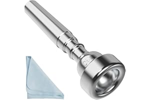 Silver Trumpet Mouthpiece 3C Trumpet Mouthpiece with Box Cleaning Cloth Compatible with Yamaha Bach Conn King Musical Instrum
