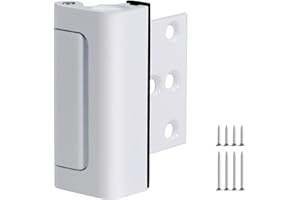 AWDIA Safety Locks for Toddlers, Home Security Lock, Childproof Reinforcement Lock for Inward Swinging Door, Kids Safety to Prevent Unauthorized Entry (White, 1 Pack)