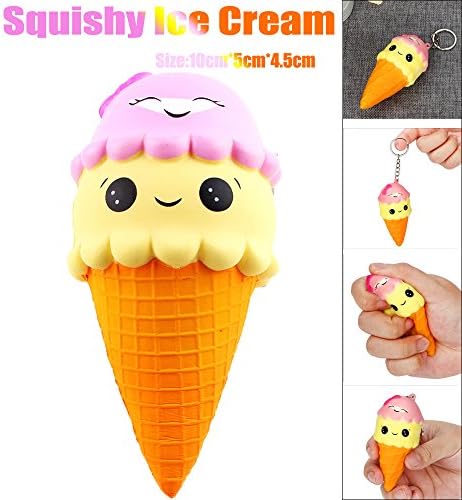 Challen Squishy Toy Soft Exquisite Ice Cream Scented Stress Relief Toy Soft Toy Kawaii Collection Slow Rising Toy Decompression SimulationToys Cure Toy for Kid Gift 2018 Toys