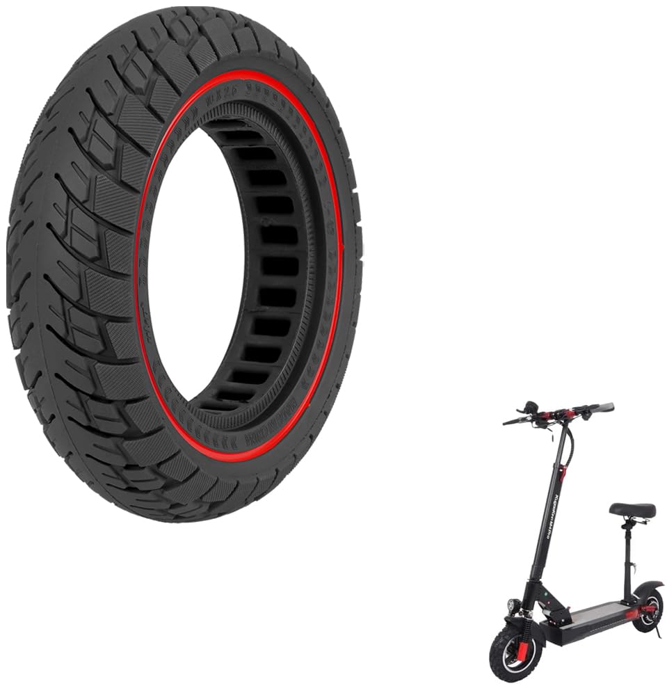 10-inch Tires 10x2.5 Solid Rubber Tire for KugooKirin M4, iEnyrid M4, iEnyrid M 4 Pro,【Groove Width 37mm】Off-Road Replacement Tires, Anti-Shock Puncture(1 Pcs)