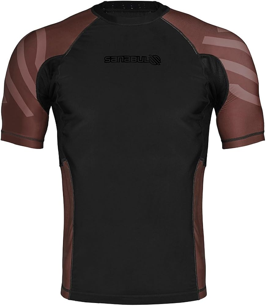 Sanabul Essentials Short Sleeve Compression Training Rash Guard for MMA BJJ Wrestling: Clothing