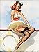 1940s Pin-Up Girl Sailor Girl Picture Poster Print Vintage Art Pin Up