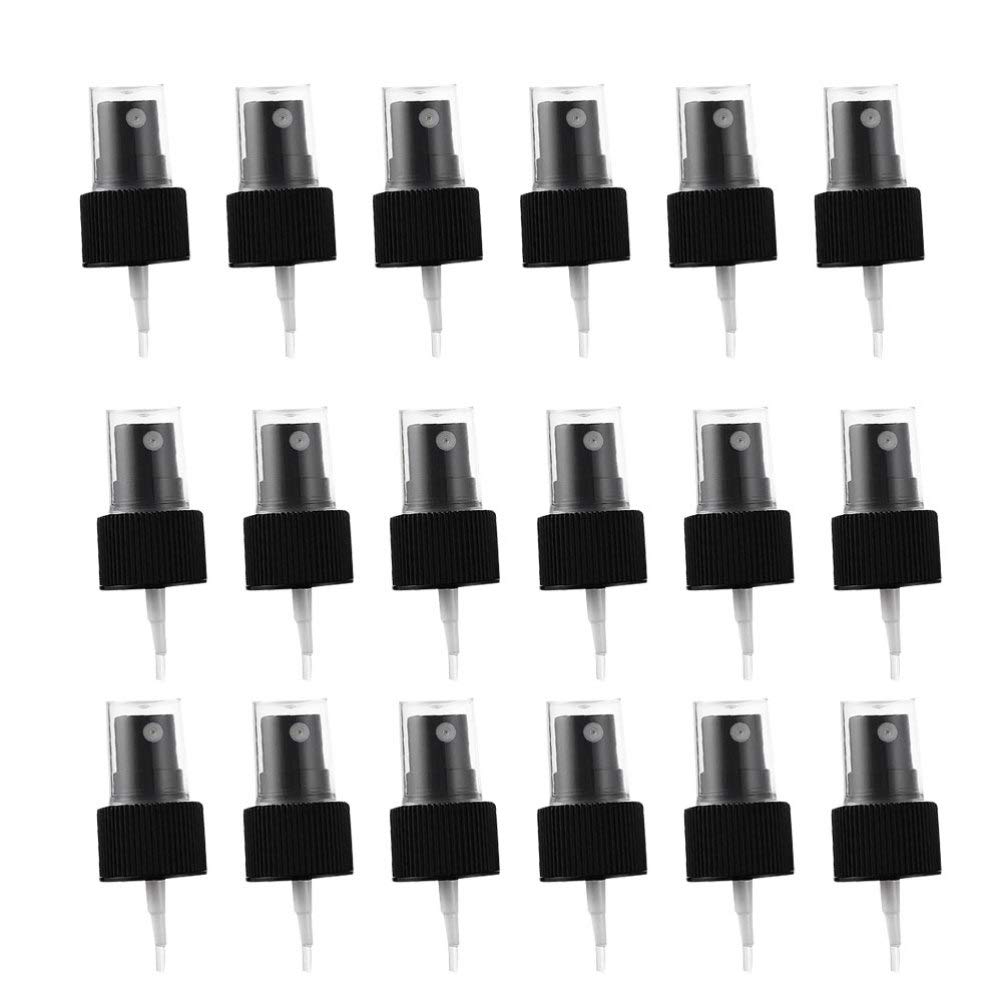 Mobestech Spray Tops Essential Oil Fine Mist Sprayer Cap Replacement Pump Black Spray Bottle Tops for 27mm Bottle Nozzle 20 Pcs