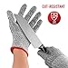 Nuovoware Cut Resistant Gloves, High Performance Food Grade Level 5 Protection Gloves for Home & Kitchen Work Safety, Hands Protector, EN388 Certified, 1 Pair(Medium Size)