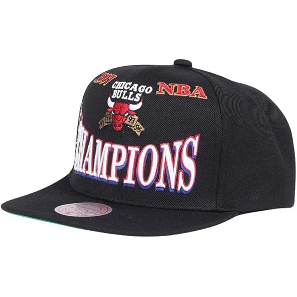 1991s ミッチェルアンドネス NBA シカゴ ブルズ チャンピオン キャップ Black Chicago Bulls 1991 NBA Finals Champions Flipside