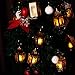 Mini Star Lantern with Flickering LED,Christmas Decorative Party Desktop Decoration Light,Battery Included Indoor Use,Tree Light Zkee(Set of 6 ,Silver)