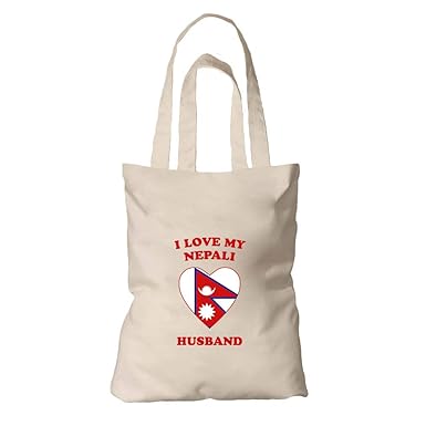Amazon Com I Love My Nepali Husband Organic Cotton Tote Bag Tote