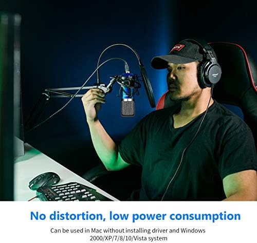Neewer USB Microphone Package for Home windows and Mac, Contains Suspension Scissor Arm Stand, Shock Mount, Pop Filter, USB Cable and Desk Mounting Clamp for Broadcasting and Sound Recording (Blue & Silver)