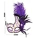 Masquerade Mask Halloween Ball Mask Christmas Costume Party Mask with Feather