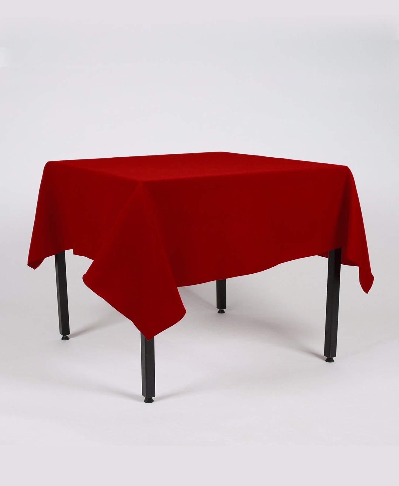 Hope Textiles Cherry Red 55" x 108" (139cm x 274cm) Rectangle Fabric TABLECLOTH/TABLE CLOTH (Polyester, not cotton)