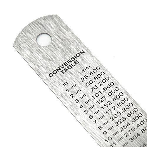 XUCHUAN 6''inch stainless Steel Office Ruler with Conversion Table - Thumbnail 5