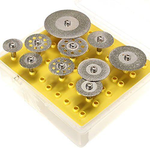 Letbo New Drillpro 10pcs Diamond Cutting Discs Cut-off Wheel Set For Dremel Rotary Tool