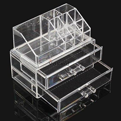 meizhouer Acrylic Cosmetic Organizer Drawer Makeup Case Storage Insert Holder Box