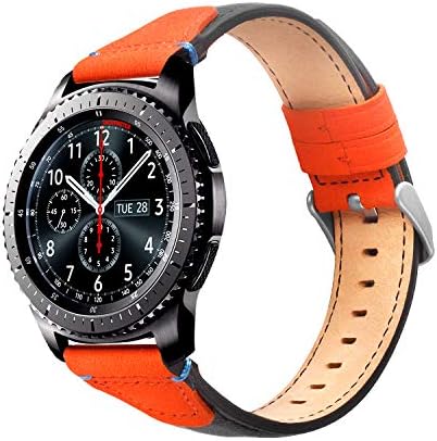 XGUO 22mm Genuine Nappa Leather Watch Band Replacement Watch Strap for Samsung,Huawei,LG Watch and Most That Uses 22mm Spring Bars Traditional Watches and Smartwatch.