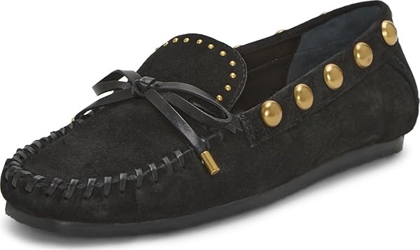 VINCE CAMUTO WOMEN SENNETT STUDDED MOCASSIN BLACK 6...
