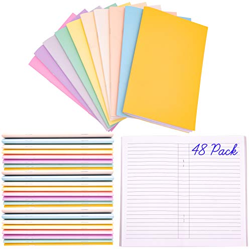 48 Journals Bulk Blank Notebooks Pack, 5.5 x 8.3 Inches Small Lined