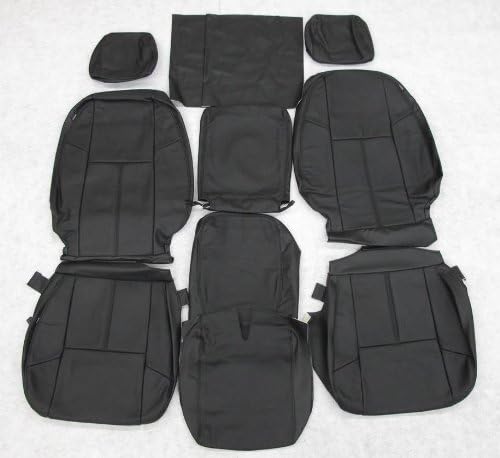 Katzkin 2010-2013 Chevy Silverado Reg Cab leather seat cover set Ebony