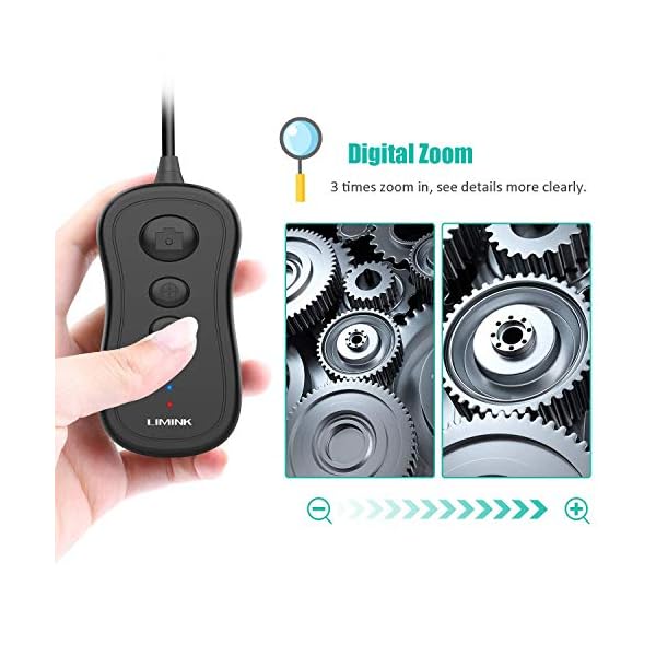 Endoskopkamera mit LED Licht, LIMINK WiFi Endoskop Kamera Handy Inspektionskamera HD 1080P 5.5mm Zoombare Halbsteife… – Bild 6
