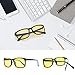 CGID CY12 Blue Light Blocking Glasses Men Women Safety for Computer Gaming Anti Eye Strain Third Generation Blue Ray Filter Amber Lens Black
