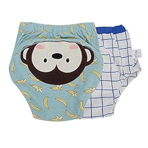 2 stks/set Kids Training Pant, Wasbare Leren Broek Cartoon Patch Doek Luiers voor Baby Jongens Meisjes