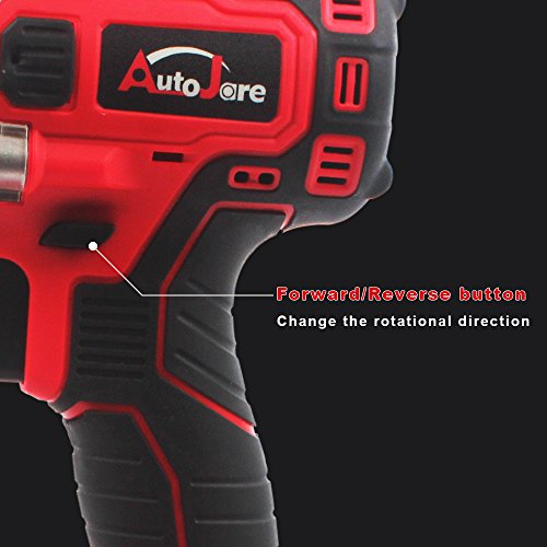 AUTOJARE Cordless Impact Wrench Kit 1/2 inch,Electric Powerful