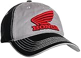 Honda Wing Logo Gray & Black Ball Cap
