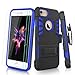 iPhone 7 Case, 2-Pack Screen Protector & Belt Clip & Kickstand & Card Holder TORUBIA Combo Heavy Duty Dual Layer Shockproof Full Body Extreme Protective Cover Holster for iPhone 7 - Blue