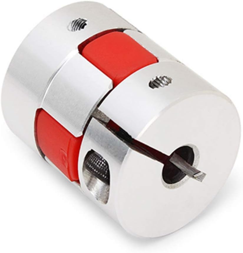 3Pcs 6.35x10mm CNC Stepper Motor Jaw Shaft Coupler 6.35mm to 10mm Aluminum Flexible Jaw Spider Plum Coupling D25L30 Connector for CNC Router Engraving Milling Machine/3D Printer - - 