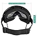Odoland General OTG Ski Goggles for Adult, Double Anti-Fog Lenses with UV400 Protection, S2 Goggles for Snowboarding Skating Sledding, Black