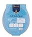 Soft Standard Vinyl Toilet Seat, Light Blue - 17 Inch Soft Vinyl Cover with Comfort Foam Cushioning - Fits All Standard Size Fixtures - Easy to Install Fantasia by Achim Home Decor