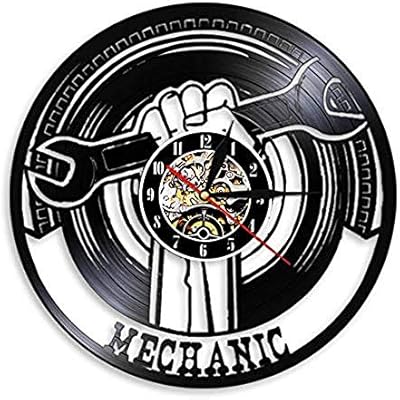 Garage Wall Clock Tanga Repair Tool Vinyl Record Wall Clock Car