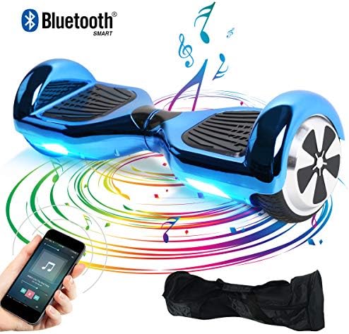 BEBK Hoverboard Bluetooth, Self Balancing Scooter 6.5" Two-Wheel Self Balancing Hover board with LED Lights Electric Scooter for Adult Kids Gift UL2272 Certified